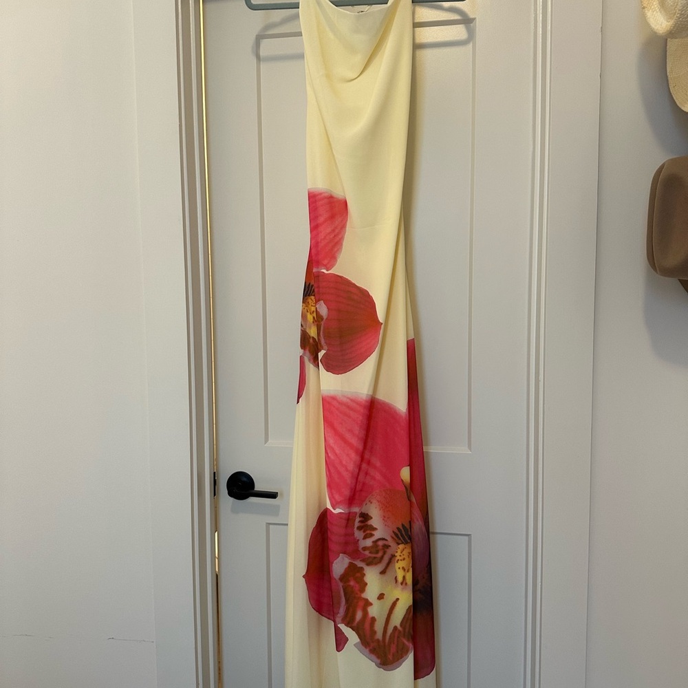 Peppermayo Island Girl Maxi Yellow Cream and Red Floral Dress
